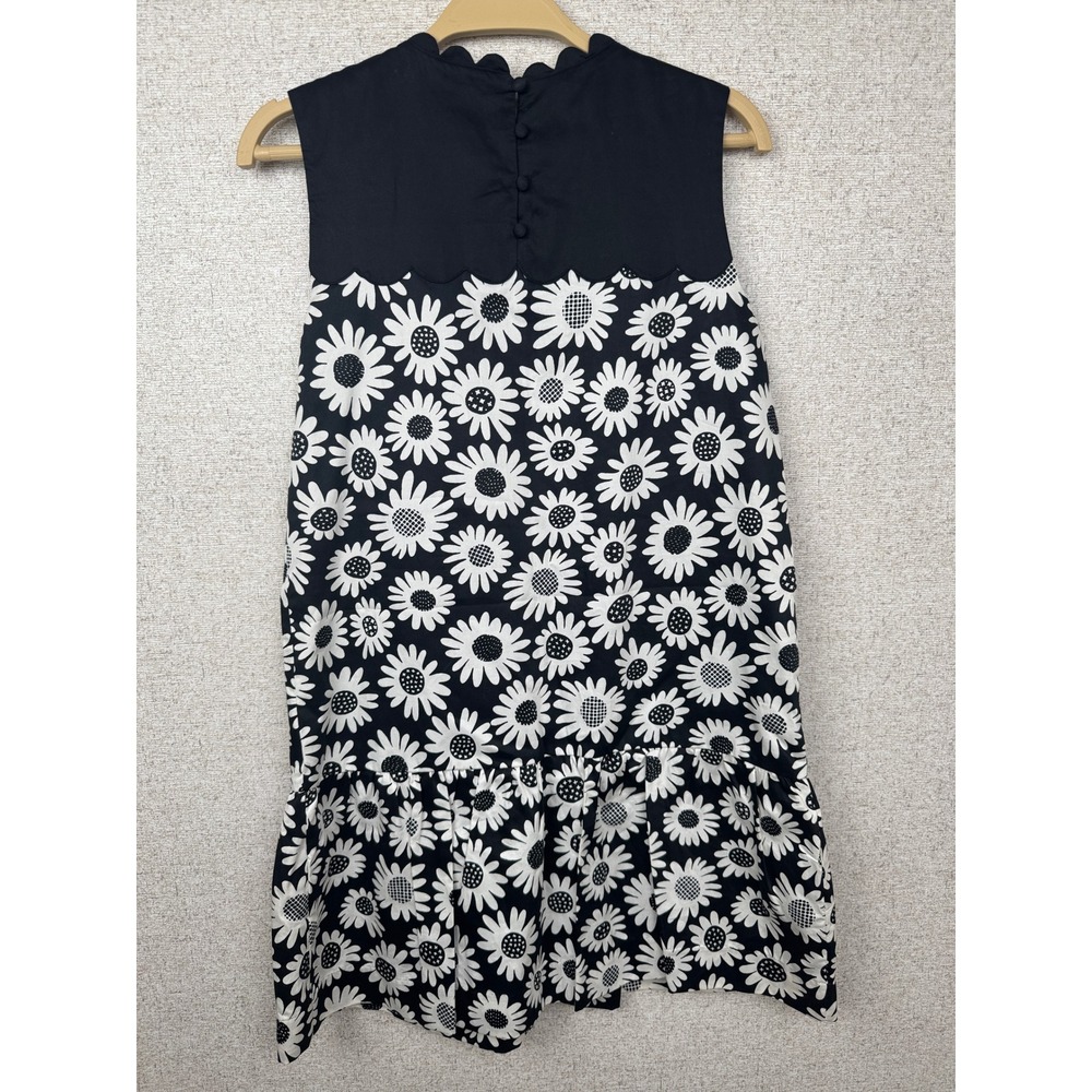 Victoria Beckham for Target Daisy Scalloped Drop Waist Dress Women's L Black NWT